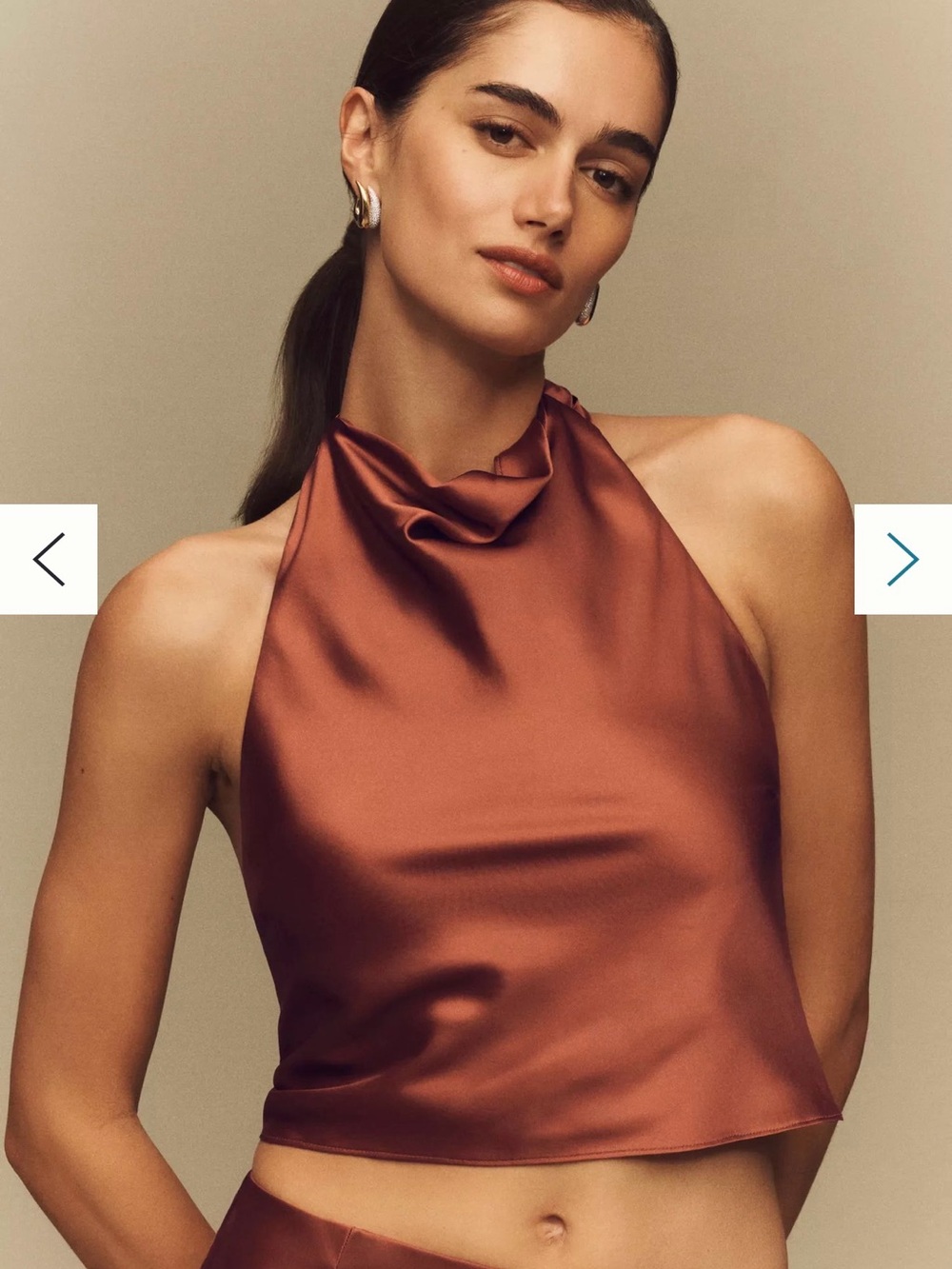 Reformation Sera 100% Silk Top and Skirt Set - Picture 3 of 5
